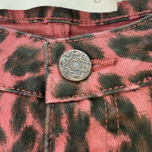 Soft Surroundings Women’s Pants 12 The Ultimate High Rise Leopard Skinny Jeans - Picture 6 of 10